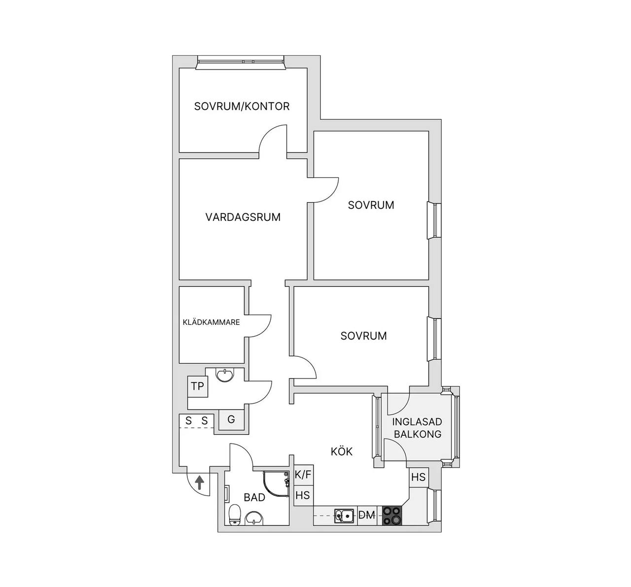 Floor plan for Arvesgärde 34