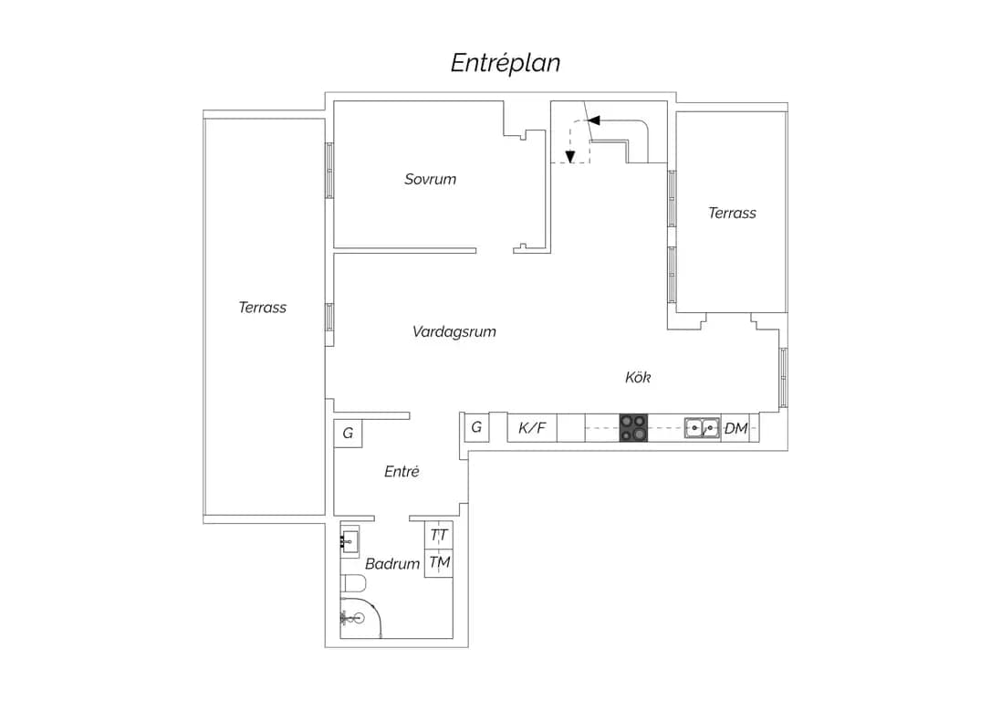 Floor plan for Klåvavägen 70