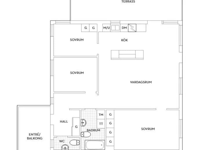 Floor plan for Rådavägen 53