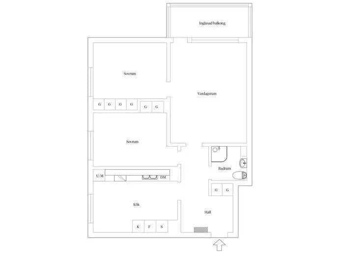 Floor plan for Liedbergsgatan 55