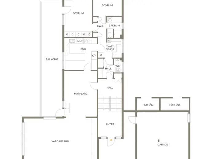 Planritning för Svanvägen 3
