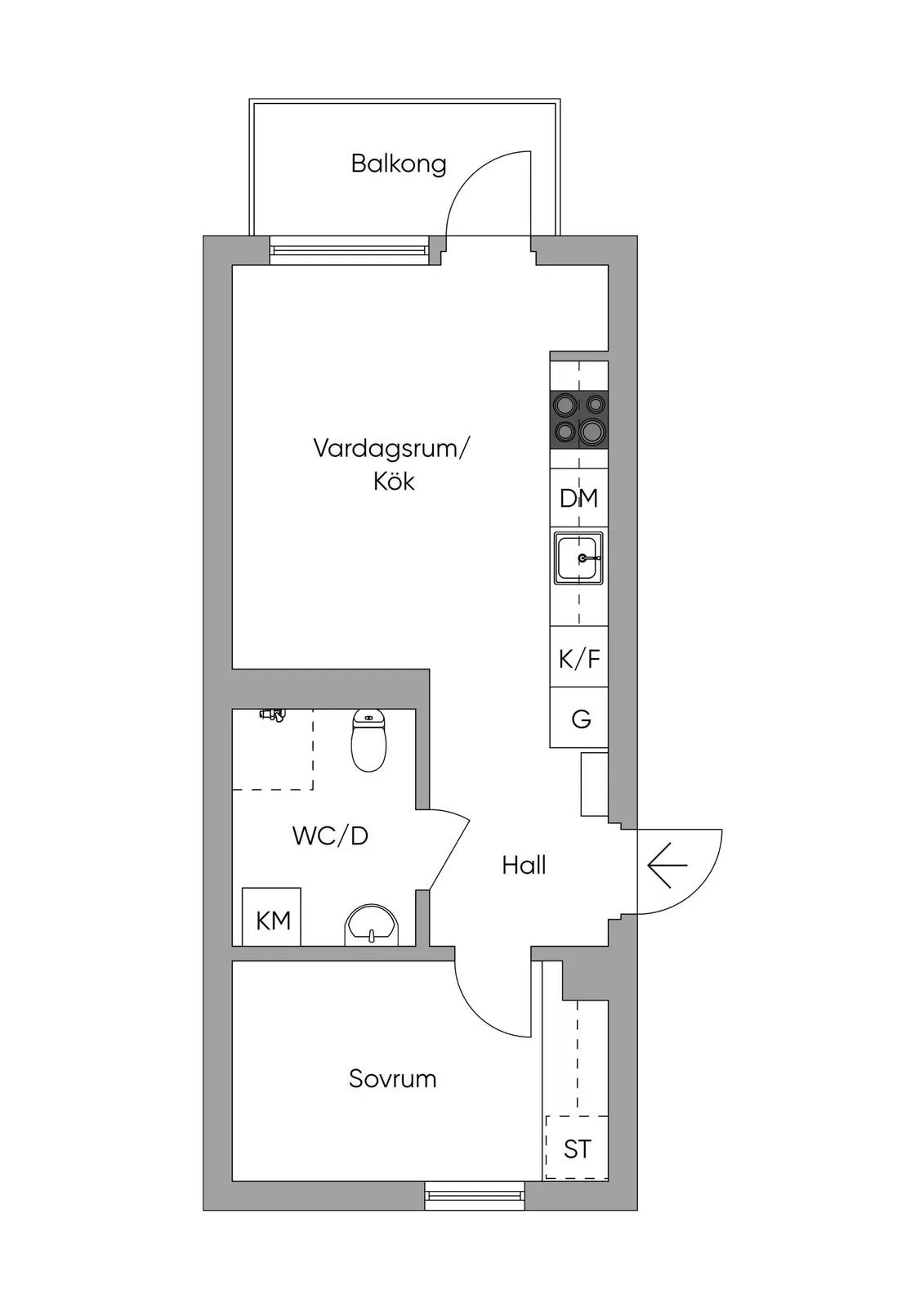 Planritning för Gaffelseglet 35
