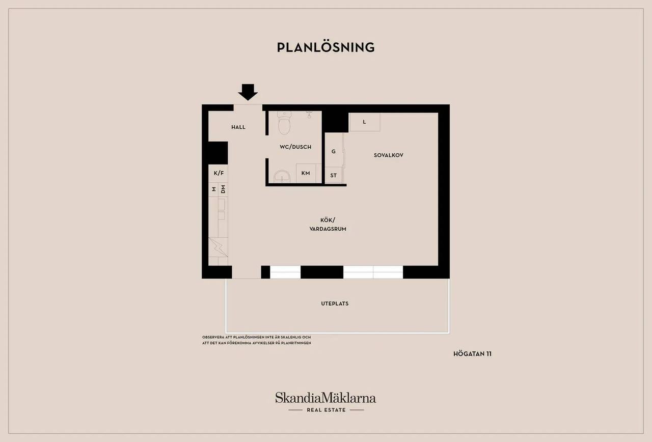Floor plan for Högatan 11