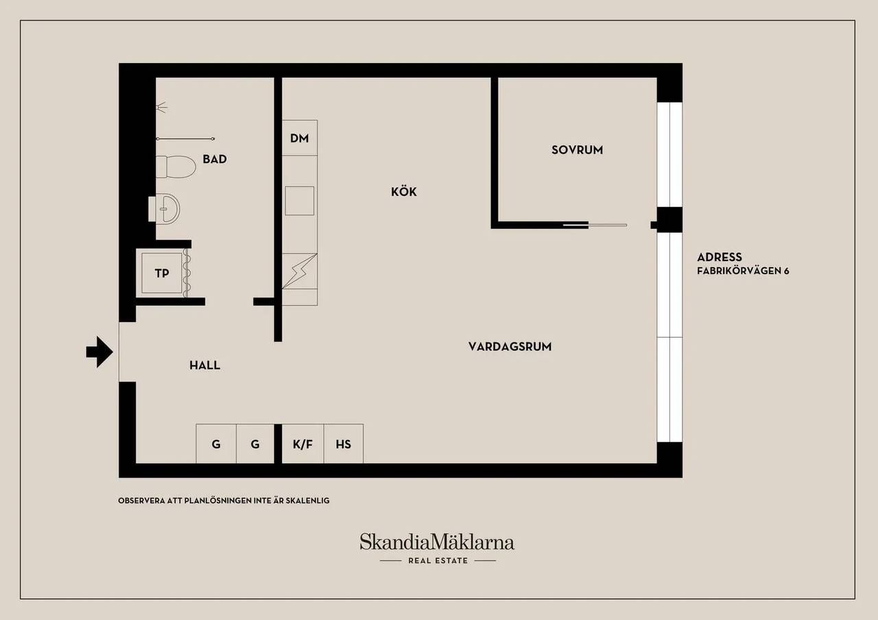 Floor plan for Fabrikörvägen 6
