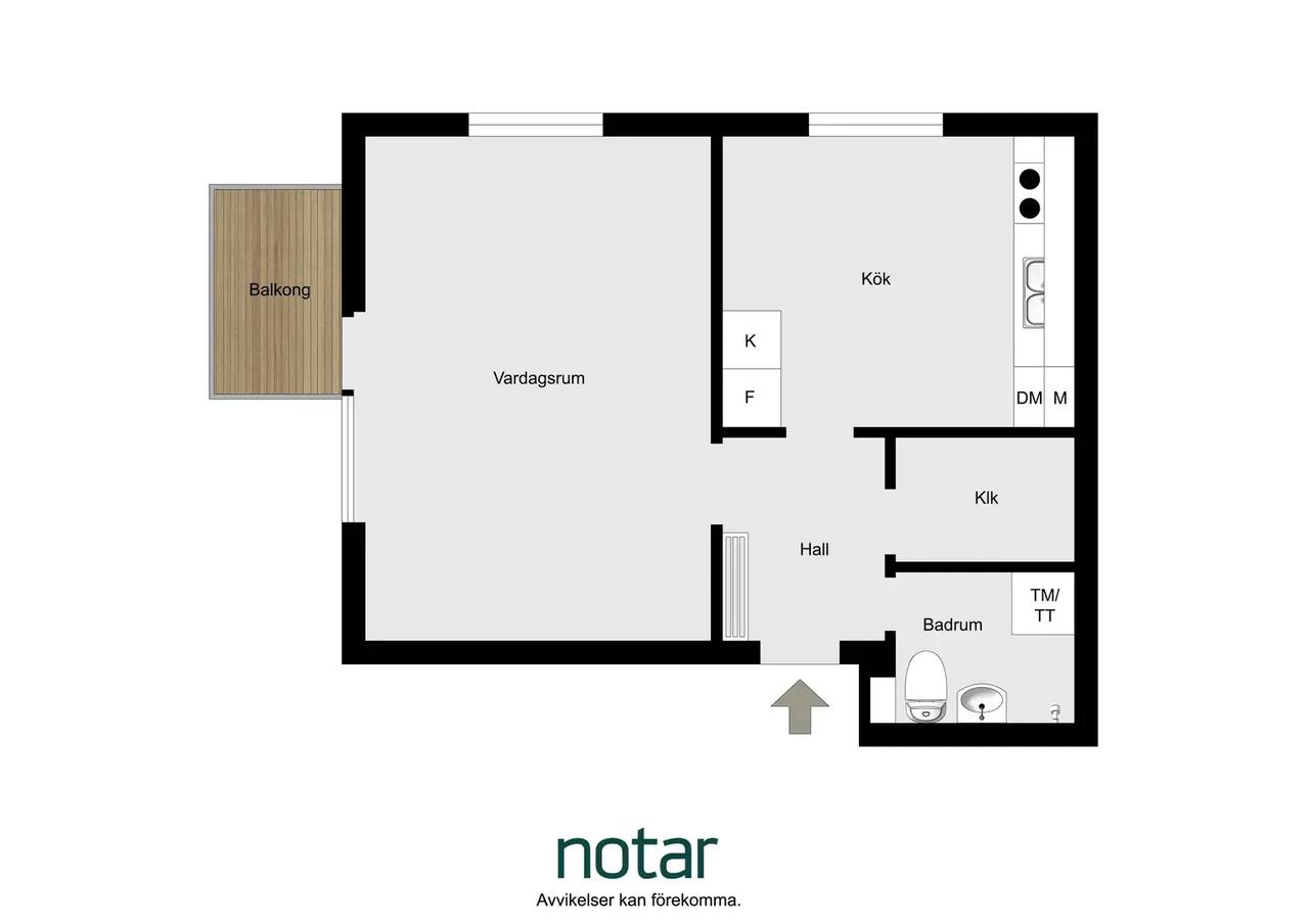 Floor plan for Norra Bogesundsgatan 1A