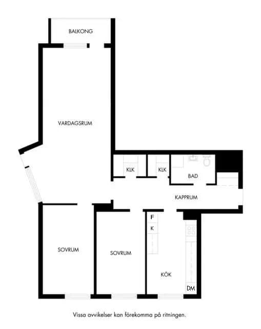 Floor plan for Berguvsgatan 4A