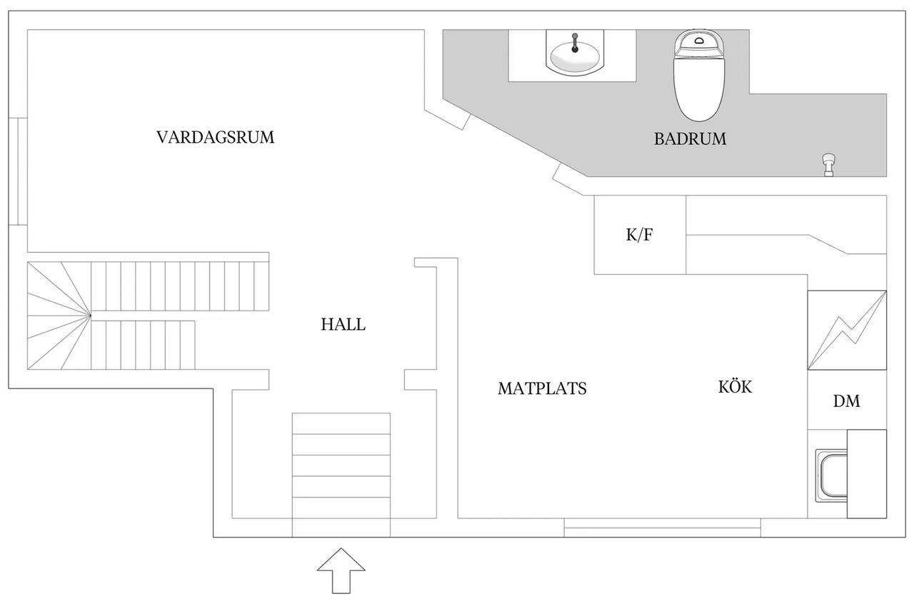Planritning för Albert Engströms väg 8