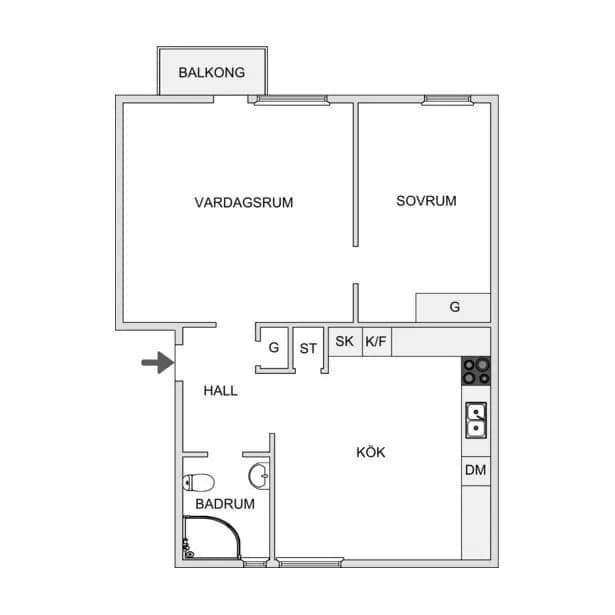 Planritning för Utridarevägen 7a