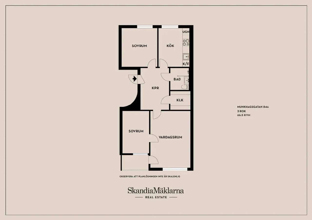Planritning för Munkhagsgatan 84A