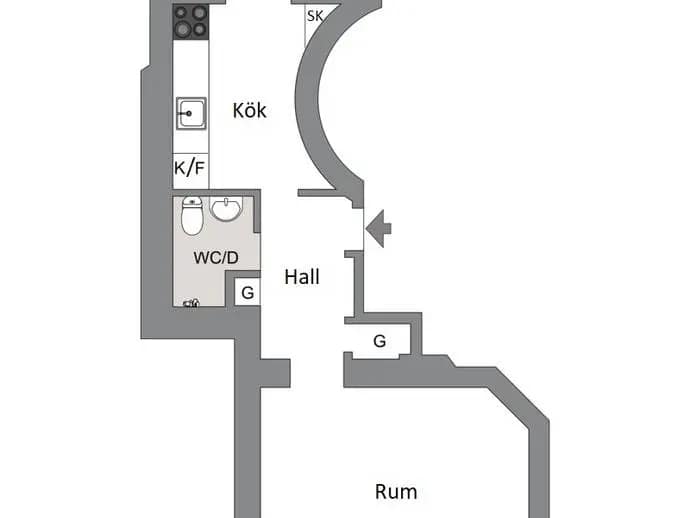 Floor plan for Torsgatan 46 A