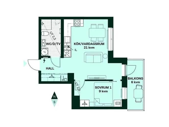 Floor plan for Tollarevägen 3