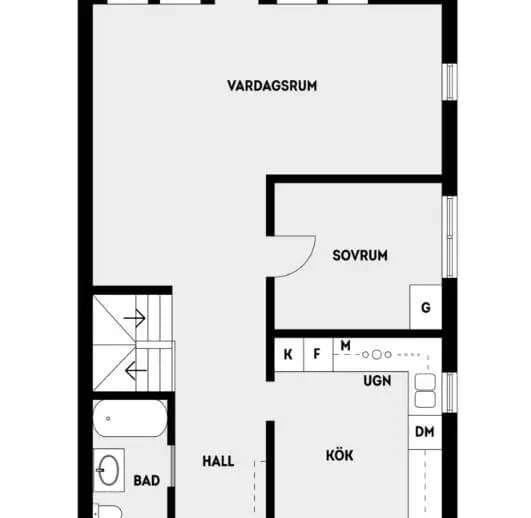 Planritning för Lansenvägen 23