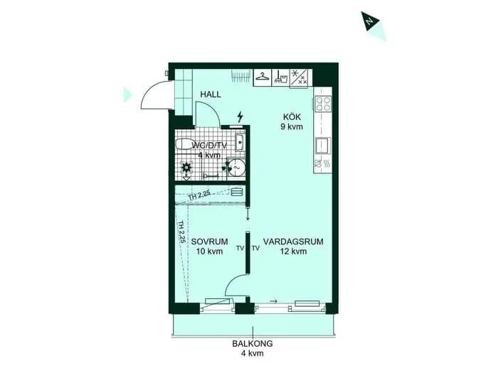 Planritning för Klockargatan 4