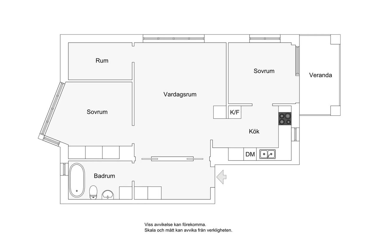 Floor plan for Tegelviksgatan 45, 2tr