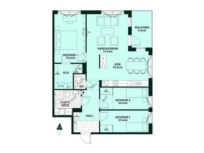 Floor plan for Selmedalsvägen 102