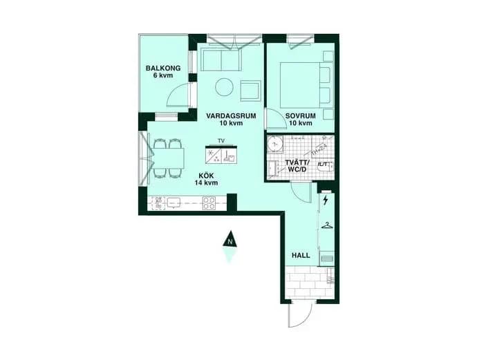 Floor plan for Selmedalsvägen 104