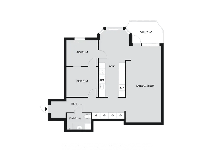 Floor plan for Sturevägen 12, 3tr