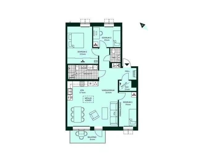 Floor plan for Lilla Regementsvägen 51