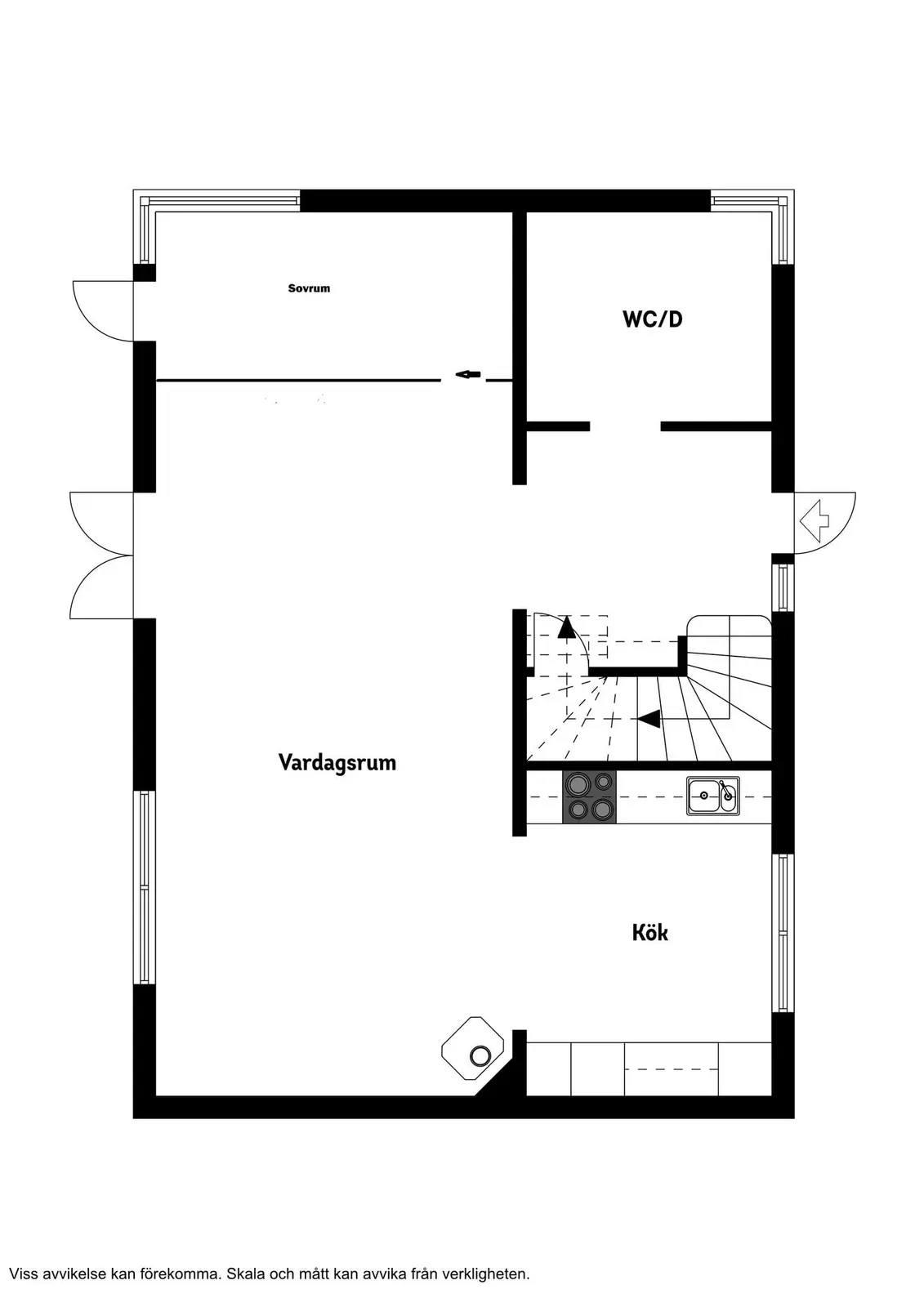 Floor plan for Fiskarrovägen 2B