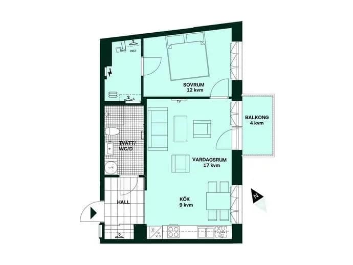 Planritning för Fyrisvallsgatan 4 A