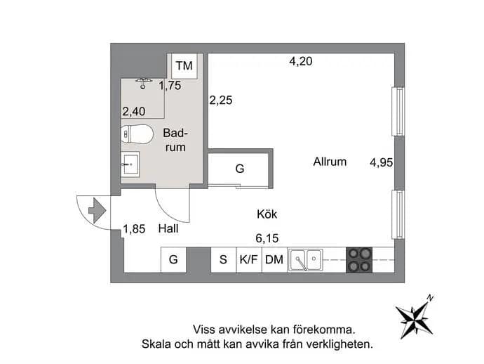 Floor plan for Professorsgatan 16