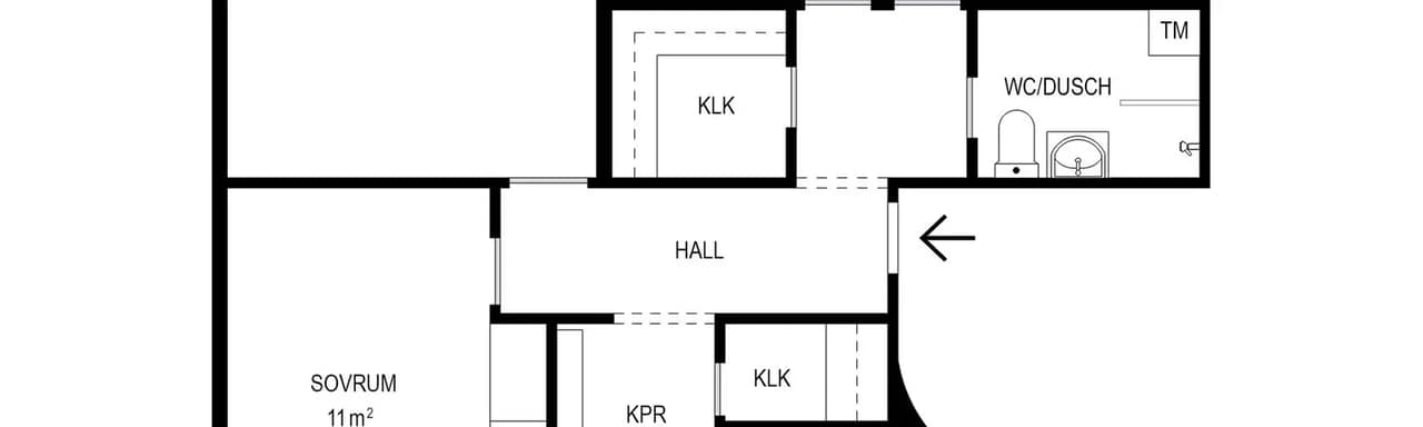 Floor plan for Studievägen 7