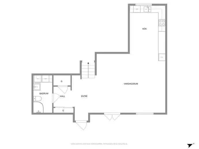 Floor plan for Engelska Gången 8