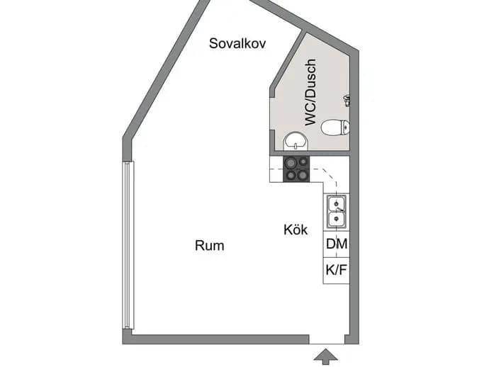 Planritning för Skyttevägen 18 A