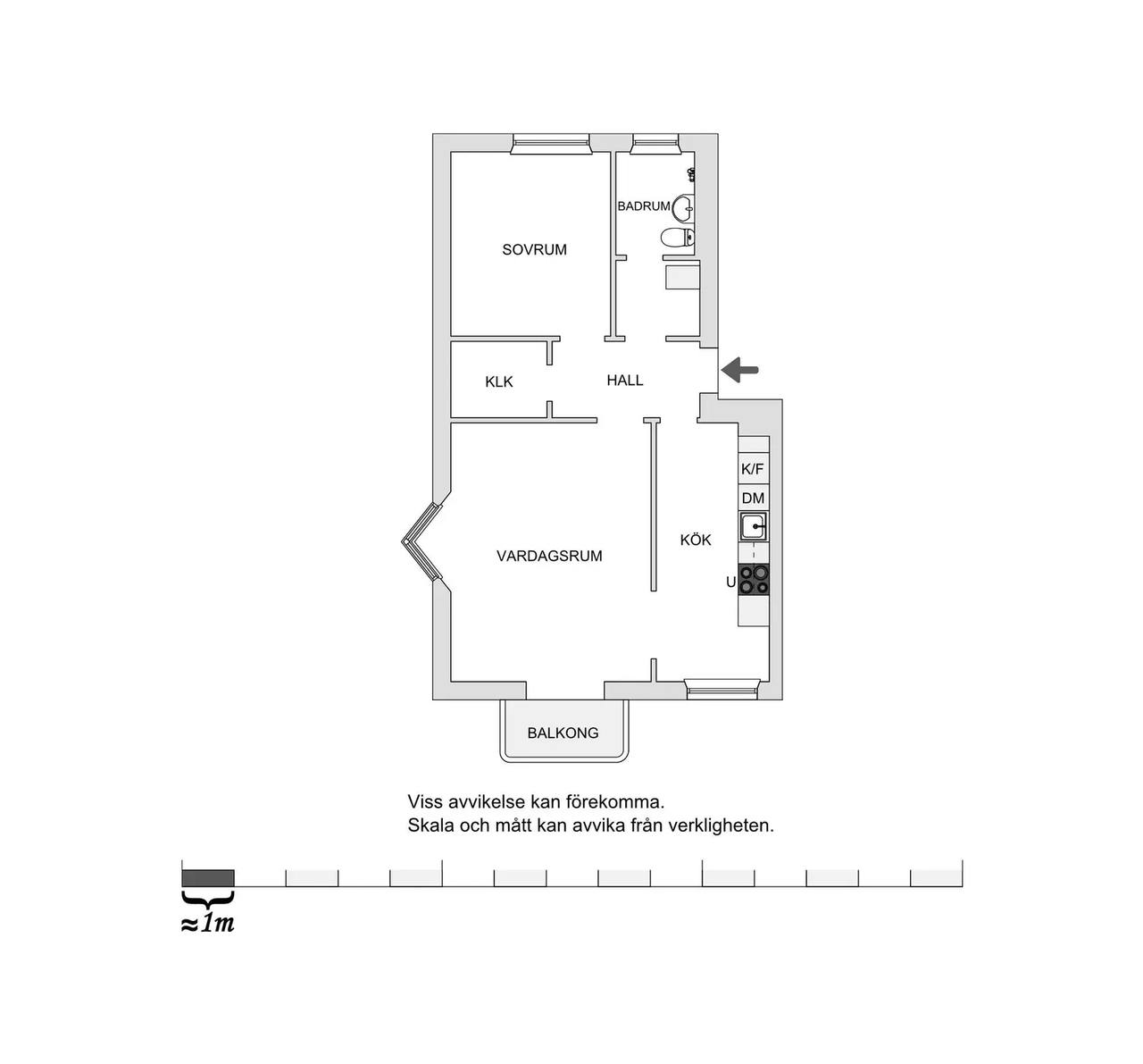 Planritning för Tranemansgatan 21C
