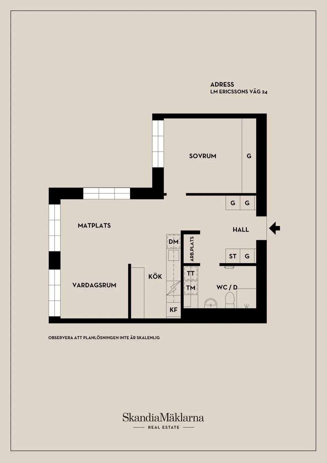 Floor plan for LM Ericssons väg 24