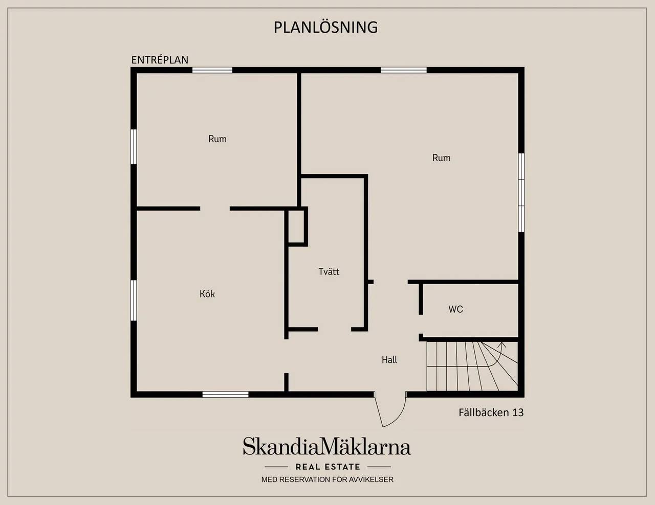Floor plan for Fällbäcken 13