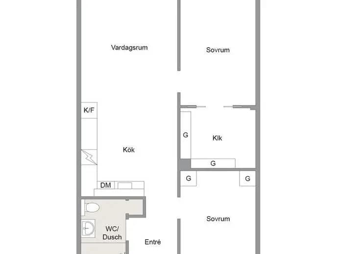 Planritning för Femte Tvärgatan 20