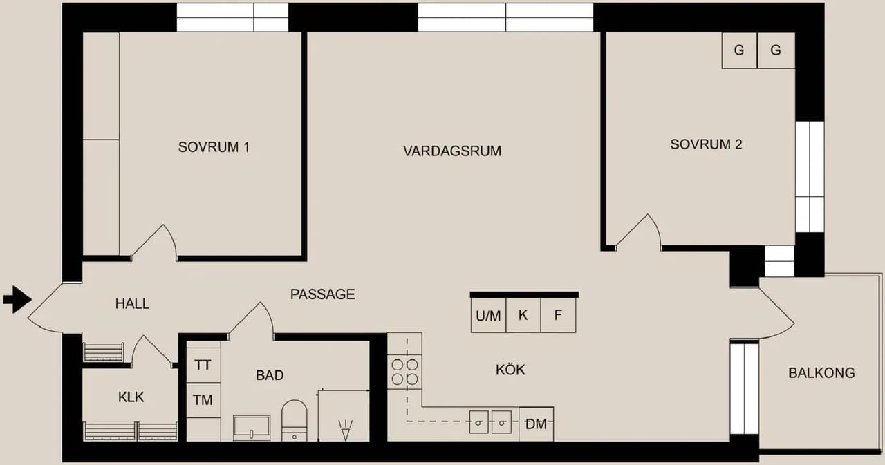 Floor plan for Holmtorpsvägen 20