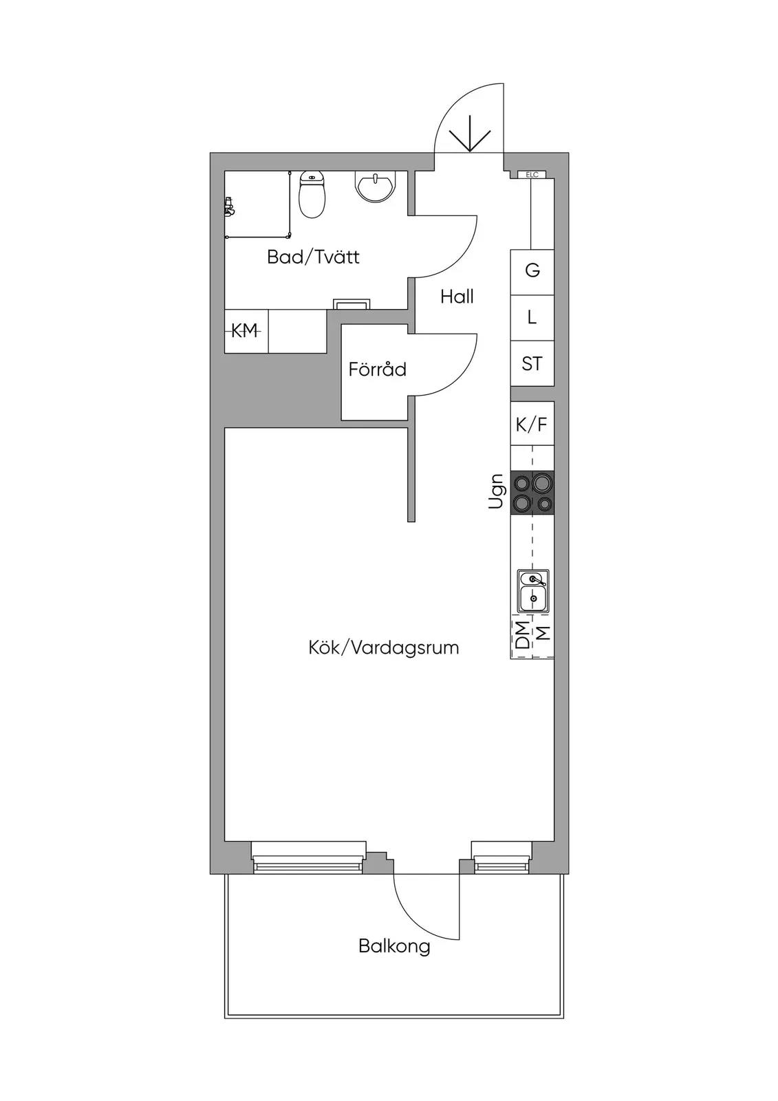 Floor plan for Stormastgatan 22