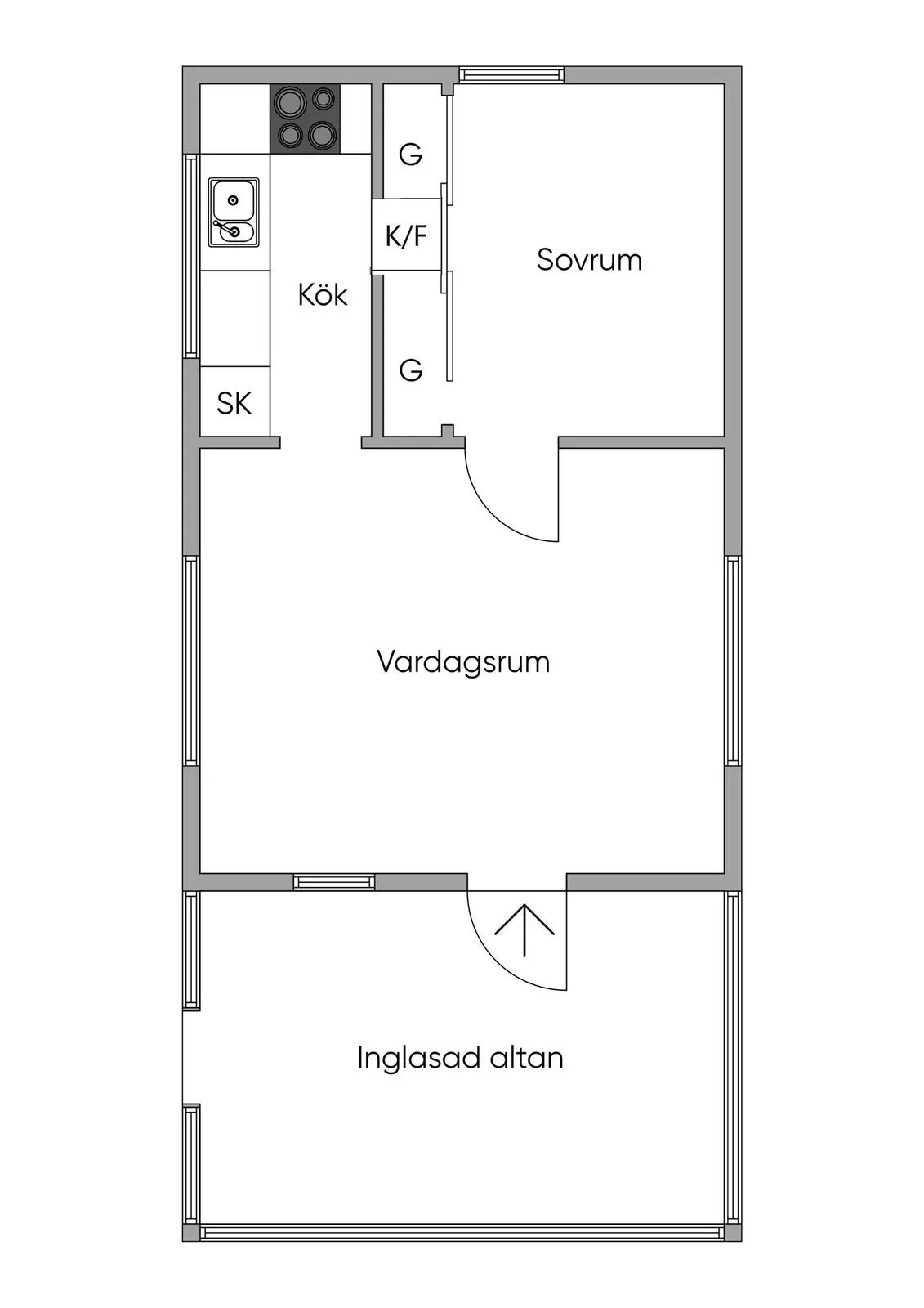 Planritning för Smithska Vägen 54, Lott 3