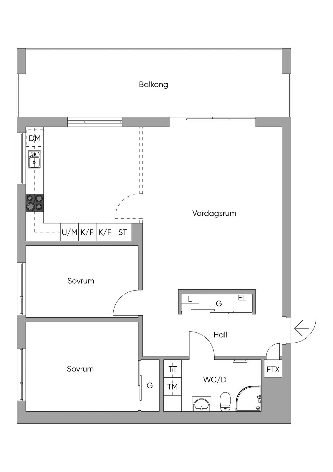 Floor plan for Trumpetgatan 16