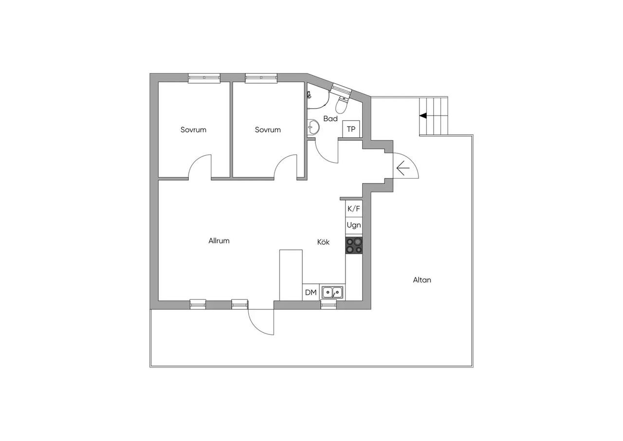Floor plan for Flyghamnsvägen 20B