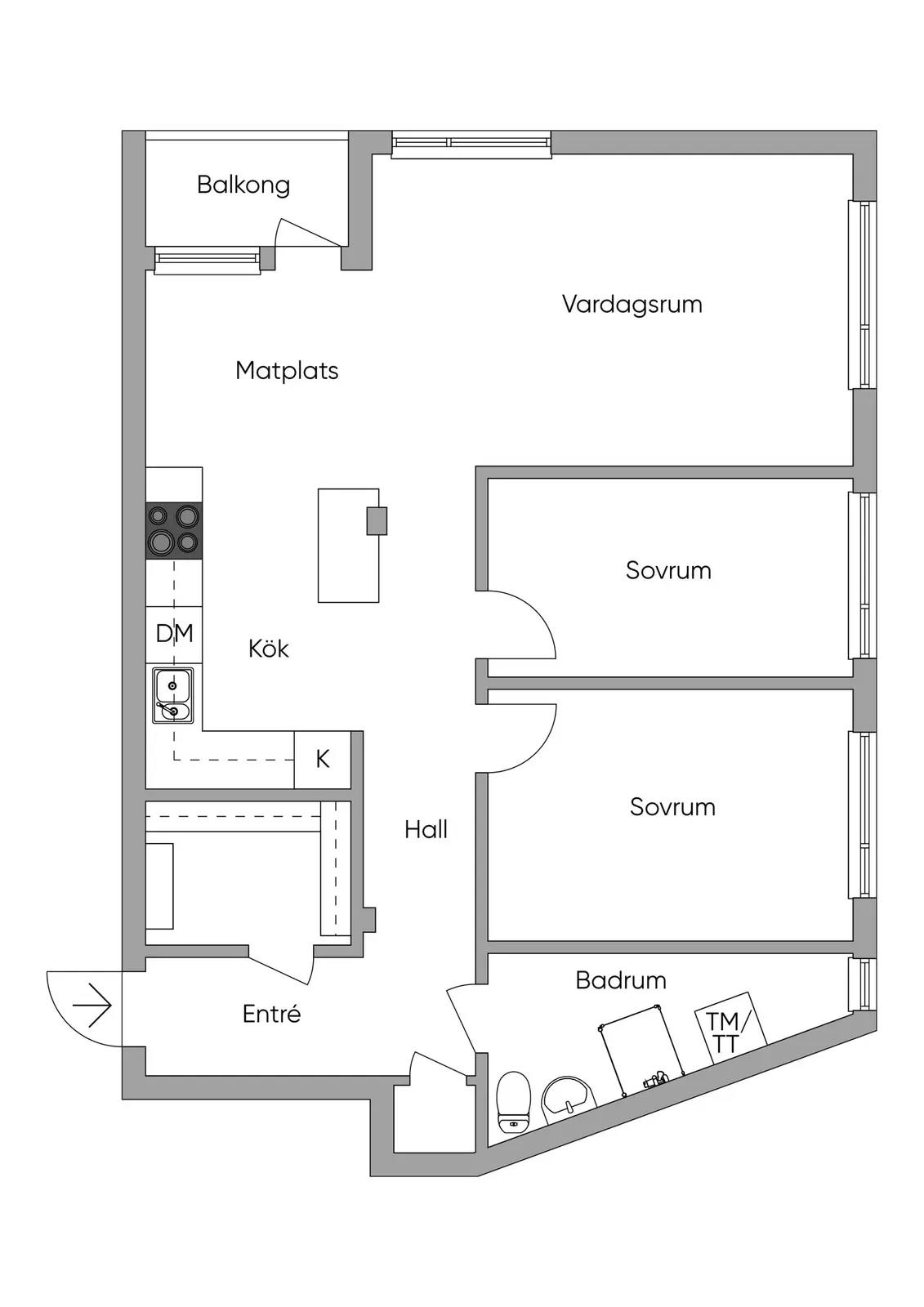 Planritning för Teleskopgatan 10