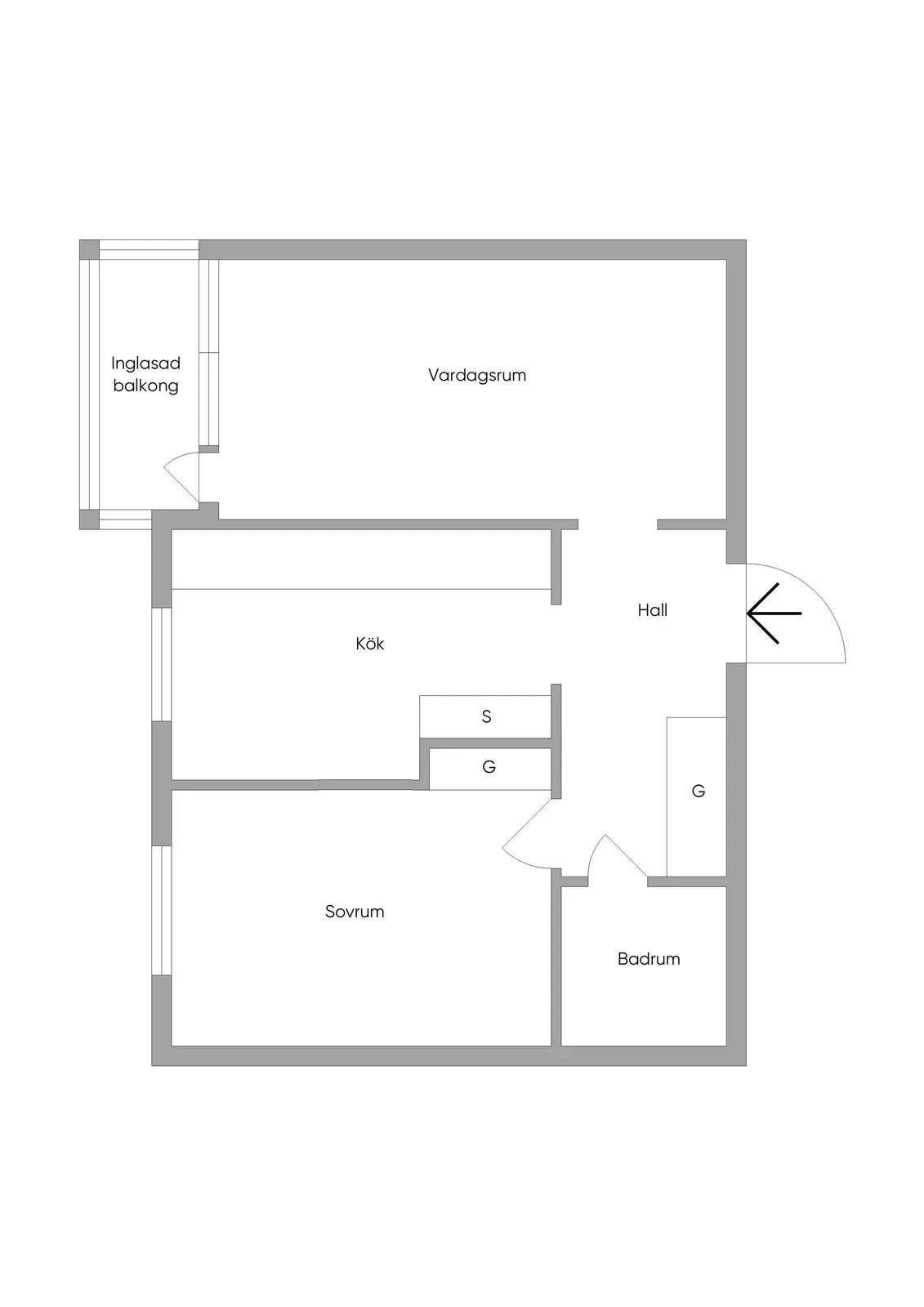 Planritning för Fastlagsgatan 27