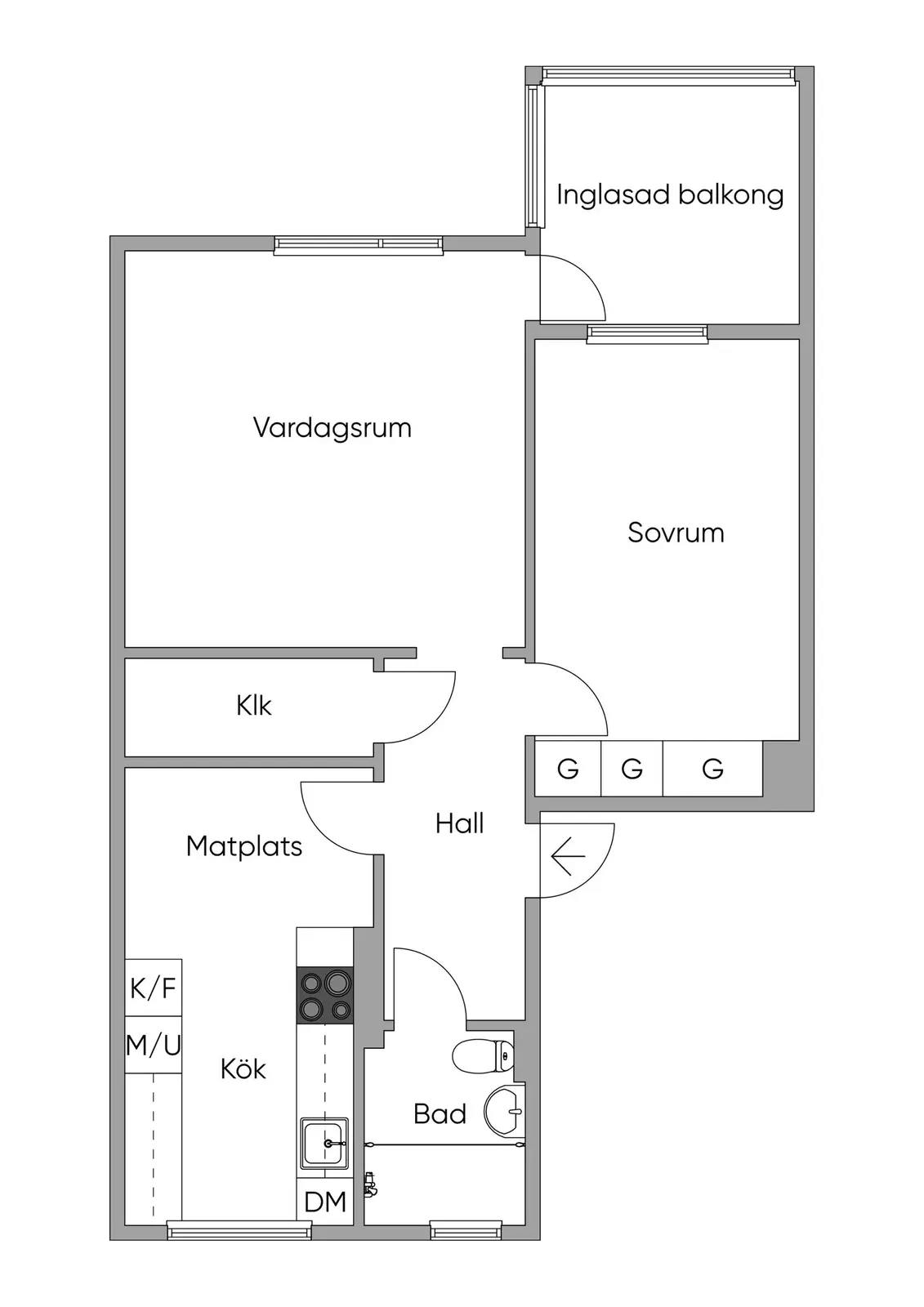 Floor plan for Fastlagsgatan 21