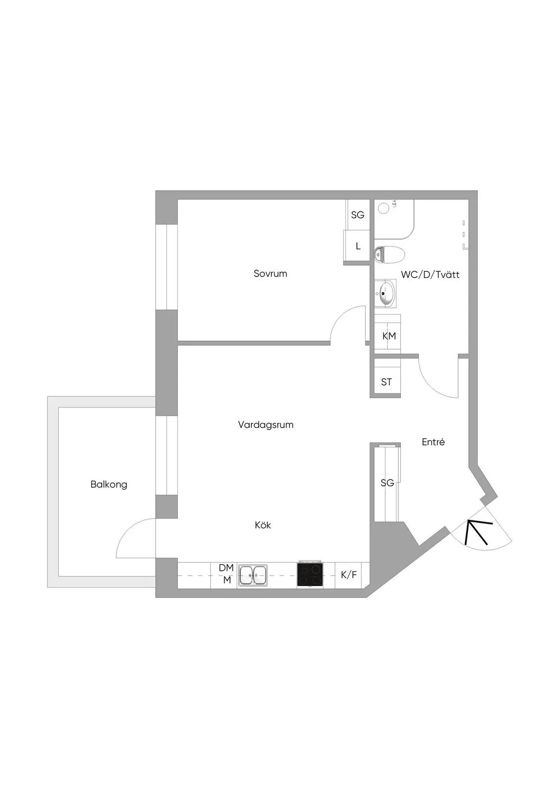 Floor plan for Uggleberget 12