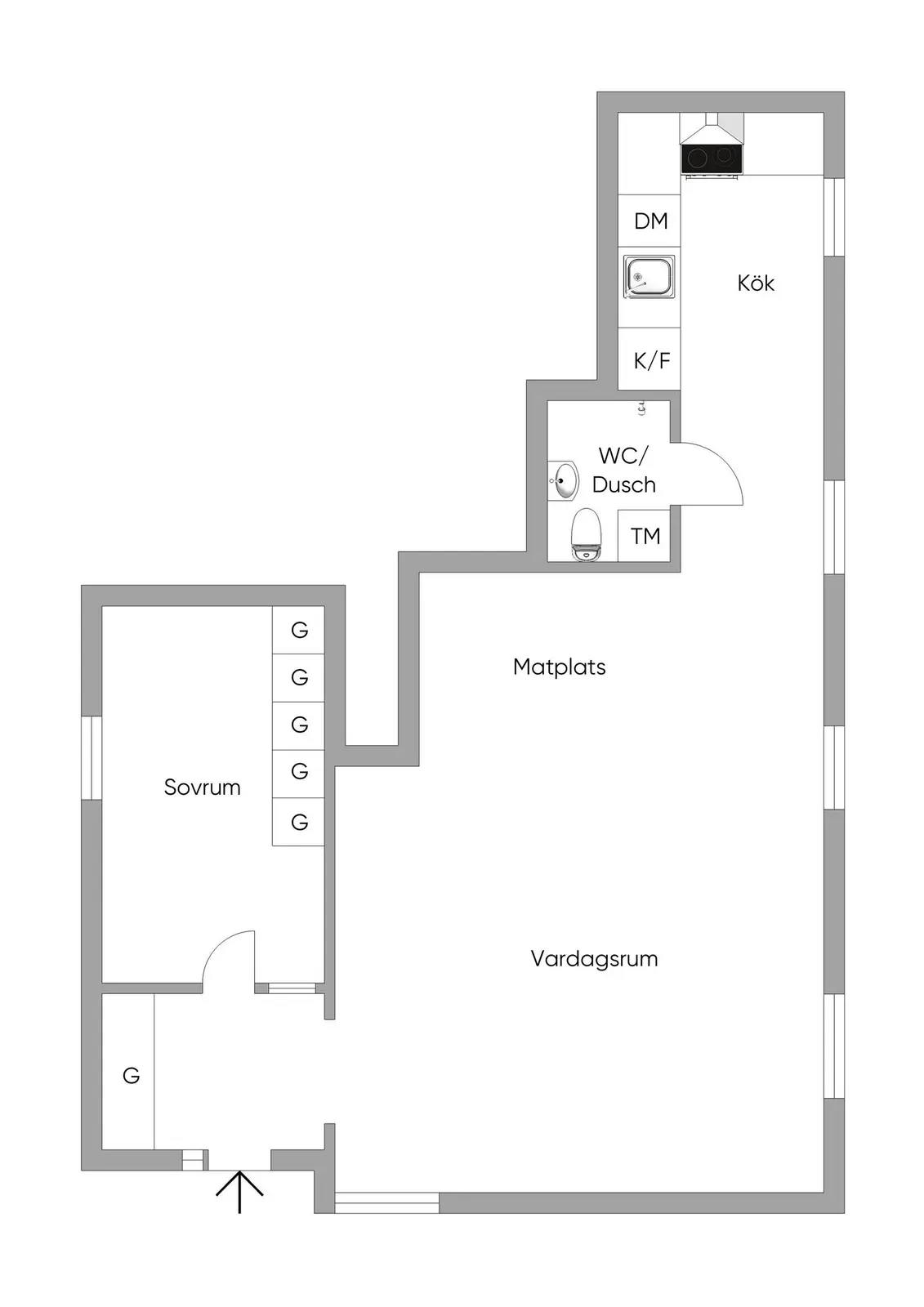 Planritning för Gustavsgatan 53