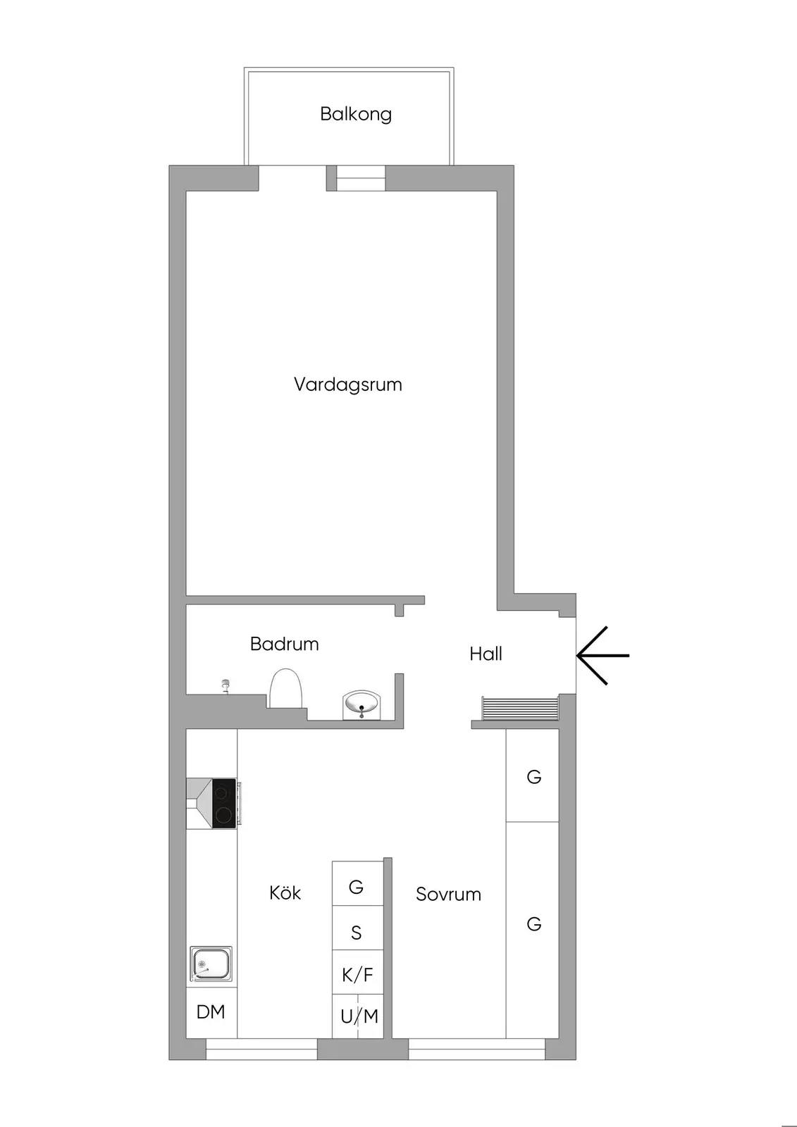 Floor plan for Morängatan 12