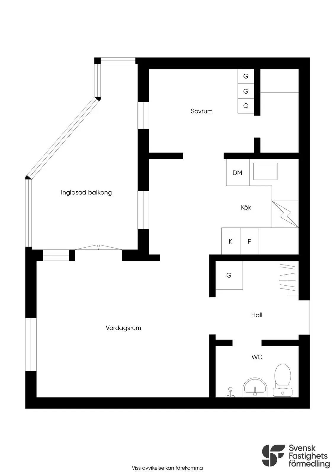 Floor plan for Konstnärsvägen 3