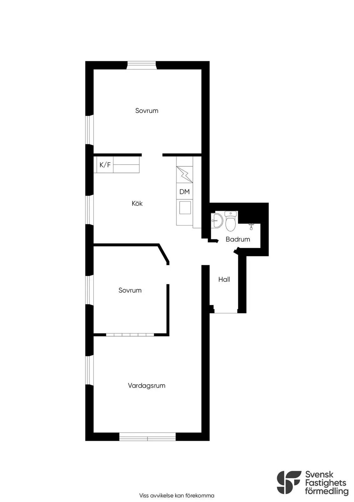 Floor plan for Tråddragargatan 1
