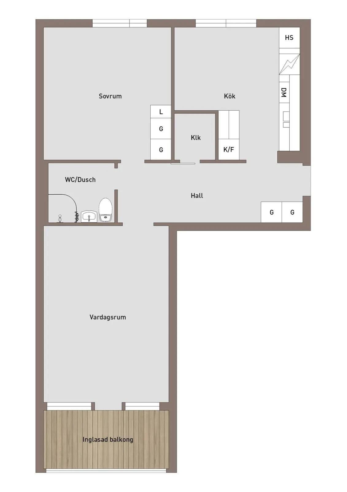 Floor plan for Rekylgatan 19