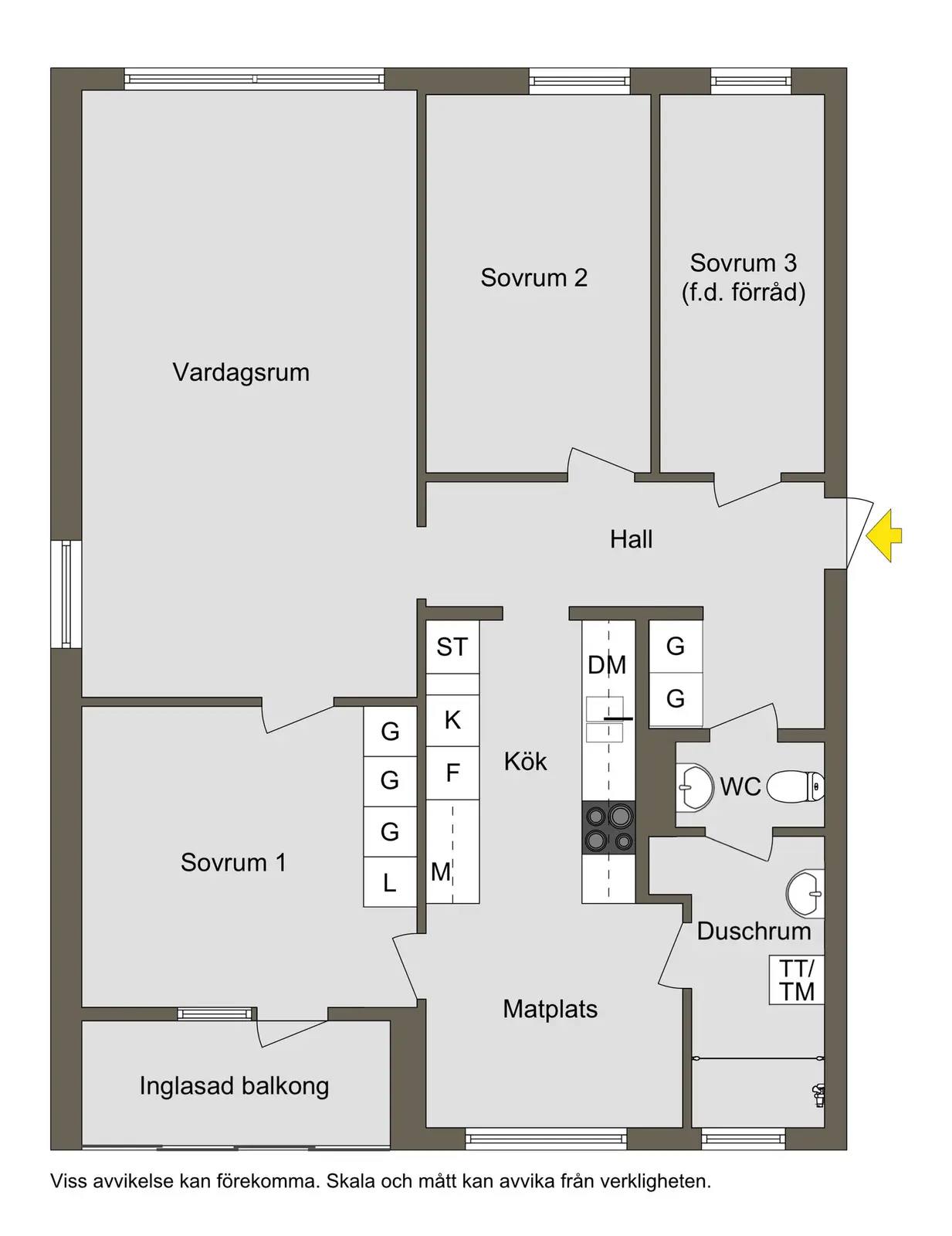 Floor plan for Blockstensgatan 5
