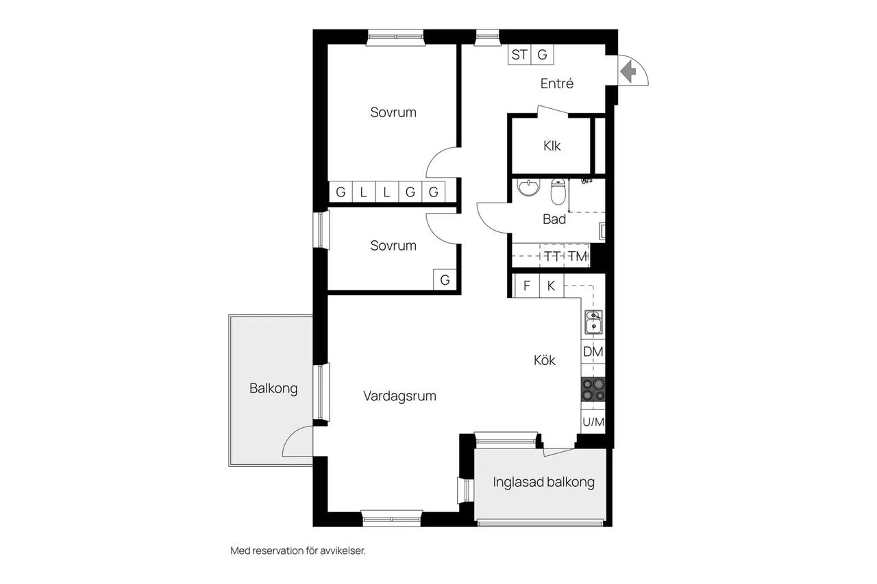 Planritning för Brigadgatan 3
