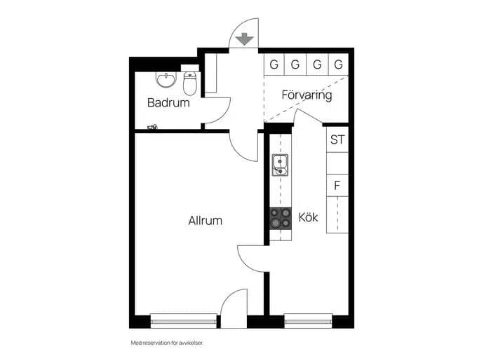 Floor plan for Skepparegatan 11