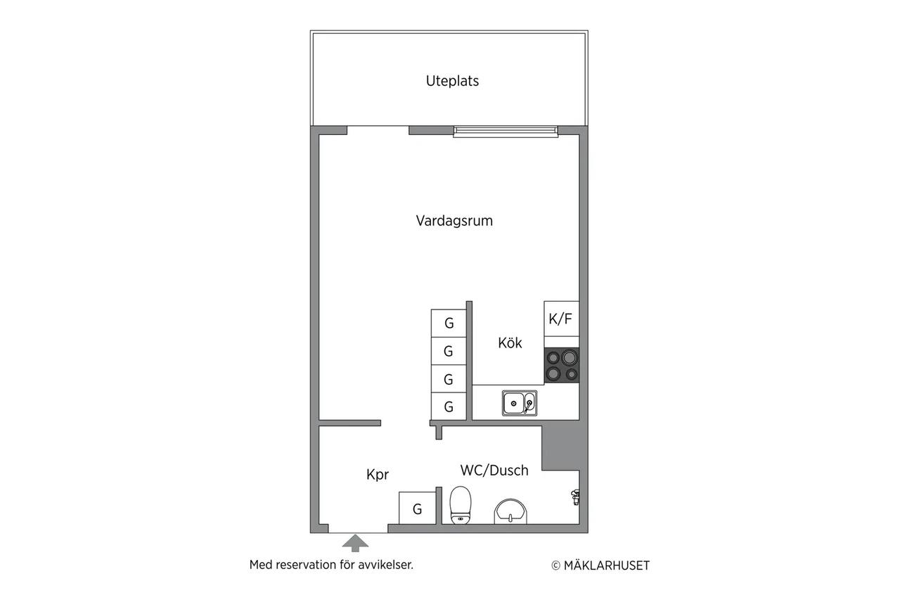 Floor plan for Kuskgränd 4